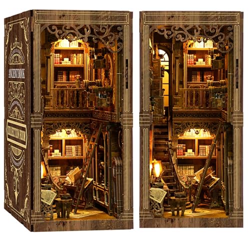 CRIOLPO Book Nook Kit für Erwachsene DIY Miniatur Haus Holzpuzzle 3D Puppenhaus - Buchstütze für Bücherregal Deko mit Led Licht Kreatives Geschenk für Leser CRIOLPO Book Nook Kit für Erwachsene DIY Miniatur Haus Holzpuzzle 3D Puppenhaus - Buchstütze für Bücherregal Deko mit Led Licht Kreatives Geschenk für Leser von CRIOLPO