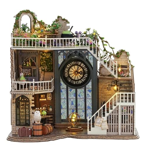 CRIOLPO DIY Puppenhaus-Tinyaturbausatz, Kreativraum Mit MöBeln, Puppenhaus Tinyatur Haus Mit MöBeln, Tinyhaus-ModellbausäTze, Handgefertigtes Puppenhausspielzeug Aus Holz, FüR Bastler - Magic Town CRIOLPO DIY Puppenhaus-Tinyaturbausatz, Kreativraum Mit MöBeln, Puppenhaus Tinyatur Haus Mit MöBeln, Tinyhaus-ModellbausäTze, Handgefertigtes Puppenhausspielzeug Aus Holz, FüR Bastler - Magic Town von CRIOLPO