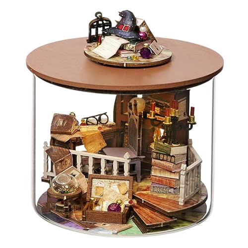 CRIOLPO DIY Tinyatur Haus Puppenhaus Kit, Tinyatur-HolzmöBelset Zum Selberbauen, Kreatives Holzhandwerksspielzeug, Tinyatur-Puppenhaus-Bausatz Zum Selberbauen, FüR Heimdekoration - Magisches Haus CRIOLPO DIY Tinyatur Haus Puppenhaus Kit, Tinyatur-HolzmöBelset Zum Selberbauen, Kreatives Holzhandwerksspielzeug, Tinyatur-Puppenhaus-Bausatz Zum Selberbauen, FüR Heimdekoration - Magisches Haus von CRIOLPO