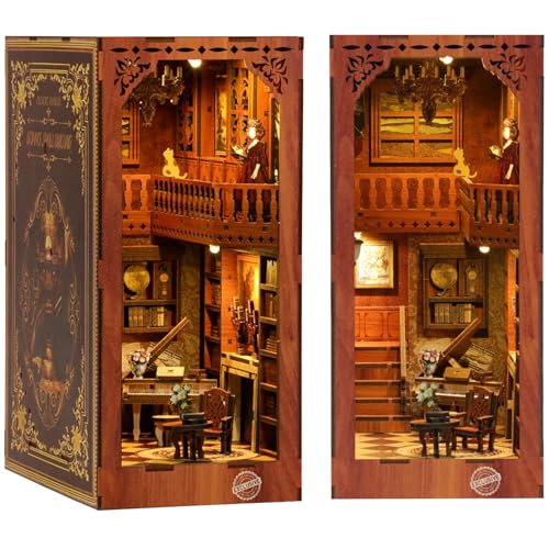 Puppenhäuser, Detaillierte CRIOLPO Book Nook Kit - DIY Puppenhaus Holz Miniatur Haus Kit Mit Led Licht, 3D Puzzle Bücherecke Aus Holz Buch Ecke Miniatur Kit Puppenhäuser, Detaillierte CRIOLPO Book Nook Kit - DIY Puppenhaus Holz Miniatur Haus Kit Mit Led Licht, 3D Puzzle Bücherecke Aus Holz Buch Ecke Miniatur Kit von CRIOLPO