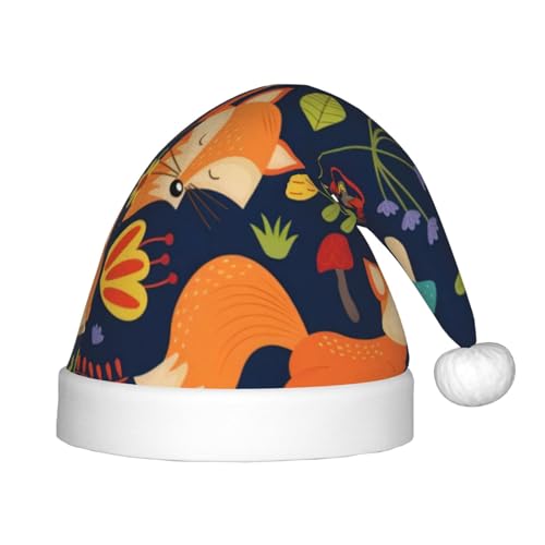 CRJSYCBYB Niedliche Weihnachtsmütze mit Fuchs-Blumen-Aufdruck für Kinder, Glitzer-Hut, leuchtende Weihnachtsmütze CRJSYCBYB Niedliche Weihnachtsmütze mit Fuchs-Blumen-Aufdruck für Kinder, Glitzer-Hut, leuchtende Weihnachtsmütze von CRJSYCBYB