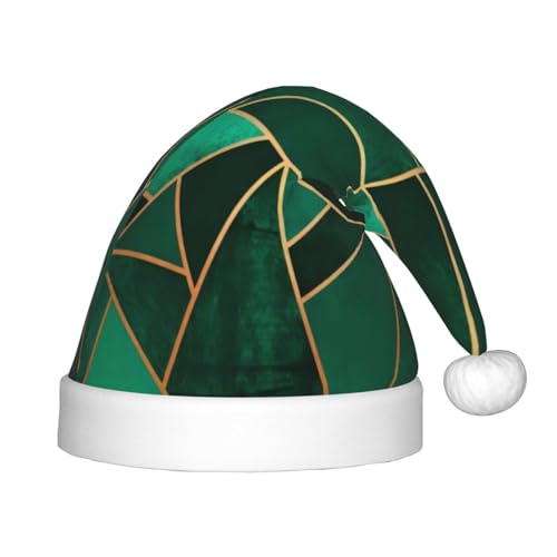 CRJSYCBYB Schwarz-goldene geometrische bedruckte Weihnachtsmütze für Kinder, Glitzer-Hut, leuchtende Weihnachtsmütze CRJSYCBYB Schwarz-goldene geometrische bedruckte Weihnachtsmütze für Kinder, Glitzer-Hut, leuchtende Weihnachtsmütze von CRJSYCBYB