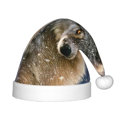 CRJSYCBYB Trendige Weihnachtsmütze mit Wolfsdruck für Kinder, Glitzer-Hut, leuchtende Weihnachtsmütze CRJSYCBYB Trendige Weihnachtsmütze mit Wolfsdruck für Kinder, Glitzer-Hut, leuchtende Weihnachtsmütze von CRJSYCBYB