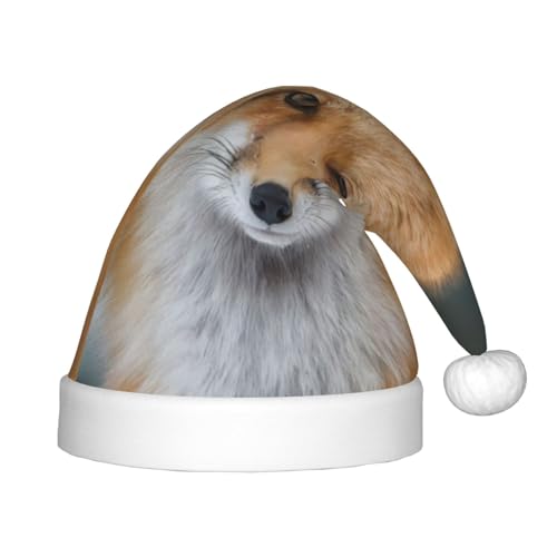 CRJSYCBYB Weihnachtsmütze mit Fuchs-Aufdruck für Kinder, Glitzer-Hut, leuchtende Weihnachtsmütze CRJSYCBYB Weihnachtsmütze mit Fuchs-Aufdruck für Kinder, Glitzer-Hut, leuchtende Weihnachtsmütze von CRJSYCBYB
