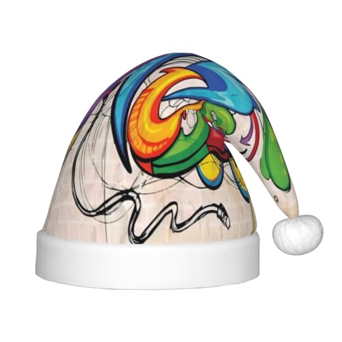 CRJSYCBYB Weihnachtsmütze mit Musik-Graffiti-Stil, bedruckt, für Kinder, Glitzer-Hut, leuchtende Weihnachtsmütze CRJSYCBYB Weihnachtsmütze mit Musik-Graffiti-Stil, bedruckt, für Kinder, Glitzer-Hut, leuchtende Weihnachtsmütze von CRJSYCBYB