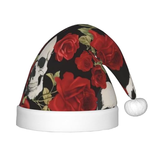 CRJSYCBYB Weihnachtsmütze mit Rosen-Totenkopf-Motiv, für Kinder, glitzernd, leuchtende Weihnachtsmütze CRJSYCBYB Weihnachtsmütze mit Rosen-Totenkopf-Motiv, für Kinder, glitzernd, leuchtende Weihnachtsmütze von CRJSYCBYB