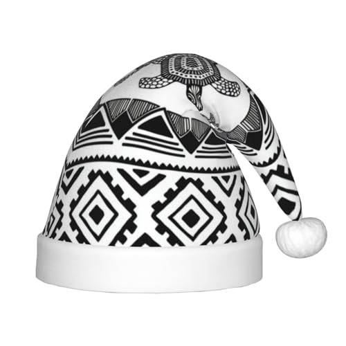 CRJSYCBYB Weihnachtsmütze mit ethnischer Schildkröte, gestreift, bedruckt, für Kinder, glitzernd, leuchtende Weihnachtsmütze CRJSYCBYB Weihnachtsmütze mit ethnischer Schildkröte, gestreift, bedruckt, für Kinder, glitzernd, leuchtende Weihnachtsmütze von CRJSYCBYB
