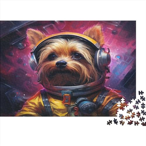 300-teiliges Puzzle „Astronautenwelpe“ für Erwachsene, lustiges Spielzeug, Denkspiel, Spielzeug, Bildungsspiel, Dekoration, Entspannung und Intelligenz, 300 Stück (40 x 28 cm) von CRJUS