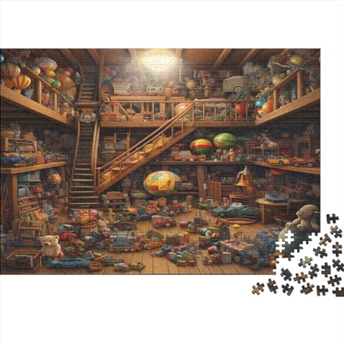 Das Puppenhaus-Puzzle für Erwachsene, unterhaltsam, 300 Teile, Spielzeug, Intellektuelles Spiel, Bildungsspiel, hochwertig und langlebig, 300 Teile (40 x 28 cm) von CRJUS