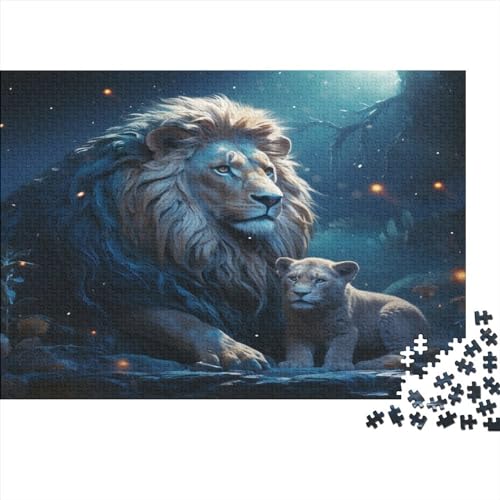 Löwe für Erwachsene, lustiges 500-teiliges Puzzle-Spielzeug, Denkspiel, Bildungsspiel, Spielzeug, hochwertig und langlebig, 500 Teile (52 x 38 cm) von CRJUS