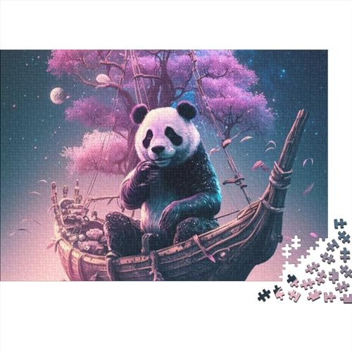 Puzzles 1000 Teile, Panda-Puzzles für Erwachsene, kreative Holzpuzzles, Puzzles für Teenager, Geschenke, 1000 Stück (75 x 50 cm) von CRJUS