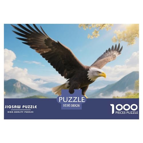 Adler Puzzle 1000 Teile Schwer Puzzle Spielzeug Lernspiel Impossible Herausforderung Spielzeug Für Erwachsene Kinder 38x26cm/1000pcs von CRKATXU