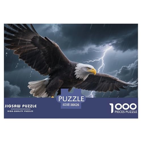 Adler Puzzles 1000 Teile Schwer Puzzle Spielzeug Pädagogisches Spiel Impossible Herausforderung Spielzeug Für Erwachsene Und Kinder in Bewährter 38x26cm/1000pcs von CRKATXU