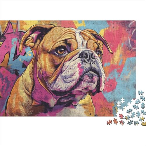 BULLHund Puzzle 1000-teilige Schwer Puzzle Spielzeug Pädagogisches Spiel Impossible Herausforderung Spielzeug Für Erwachsene Und Kinder in Bewährter 1000pcs (75x50cm) von CRKATXU
