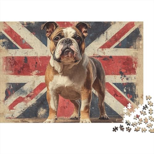 BULLHund Puzzle 1000-teilige Schwer Puzzle Spielzeug Pädagogisches Spiel Impossible Herausforderungsspielzeug Für Erwachsene Und Kinder Ab 12 Jahren 1000pcs (75x50cm) von CRKATXU
