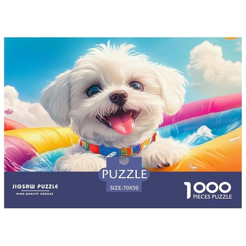 Bichon Frise Puzzle 1000 Teile Schwer Puzzle Spielzeug Lernspiel Impossible Herausforderungsspielzeug Für Erwachsene Und Kinder Ab 12 Jahren 70x50cm/1000pcs Bichon Frise Puzzle 1000 Teile Schwer Puzzle Spielzeug Lernspiel Impossible Herausforderungsspielzeug Für Erwachsene Und Kinder Ab 12 Jahren 70x50cm/1000pcs von CRKATXU
