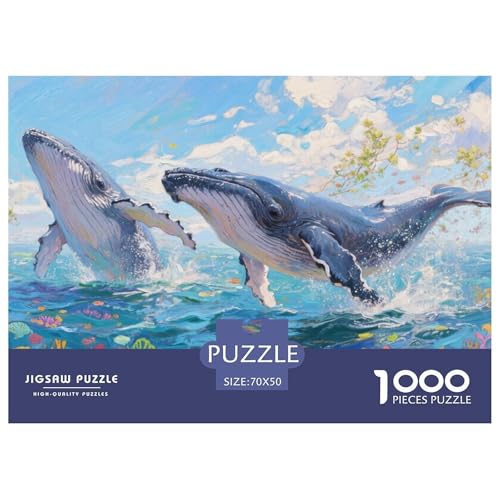 Blauer Wal Puzzle 1000 Teile Schwer Puzzle Spielzeug Lernspiel Impossible Herausforderungsspielzeug Für Erwachsene Und Kinder Ab 12 Jahren 70x50cm/1000pcs Blauer Wal Puzzle 1000 Teile Schwer Puzzle Spielzeug Lernspiel Impossible Herausforderungsspielzeug Für Erwachsene Und Kinder Ab 12 Jahren 70x50cm/1000pcs von CRKATXU