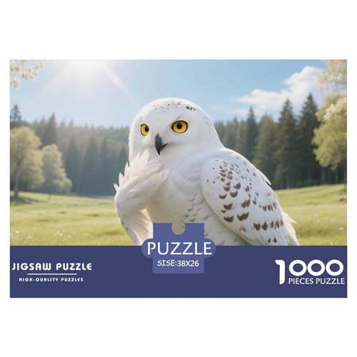 Búho De Nieve Puzzle 1000-teilige Schwer Puzzle Spielzeug Lernspiel Impossible Herausforderung Spielzeug Für Erwachsene Und Kinder in Bewährter 38x26cm/1000pcs von CRKATXU