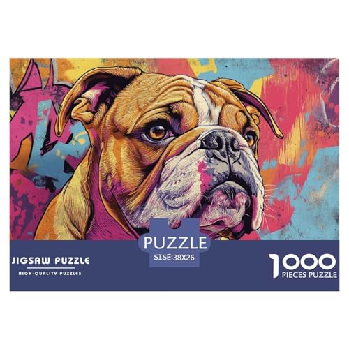 BullHunds Puzzles 1000 Teile Schwer Puzzle Spielzeug Pädagogisches Spiel Impossible Herausforderung Spielzeug Für Erwachsene Und Kinder in Bewährter 38x26cm/1000pcs von CRKATXU