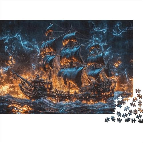 Canvas Boot Puzzles 1000 Teile Schwer Puzzle Spielzeug Lernspiel Impossible Puzzle Herausforderungsspielzeug Für Erwachsene Und Kinder Ab 12 Jahren 1000pcs (75x50cm) von CRKATXU