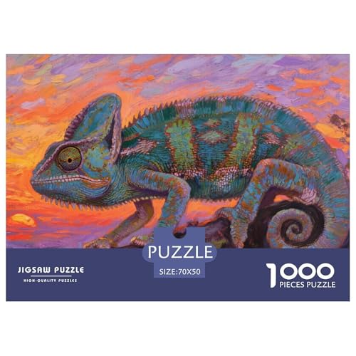 Chameleon Puzzle 1000 Teile Schwer Puzzle Spielzeug Lernspiel Impossible Herausforderungsspielzeug Für Erwachsene Und Kinder in Bewährter 70x50cm/1000pcs Chameleon Puzzle 1000 Teile Schwer Puzzle Spielzeug Lernspiel Impossible Herausforderungsspielzeug Für Erwachsene Und Kinder in Bewährter 70x50cm/1000pcs von CRKATXU