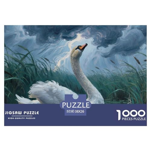 Cisne Puzzle 1000-teilige Schwer Puzzle Spielzeug Lernspiel Impossible Herausforderungsspielzeug Für Erwachsene Und Kinder Ab 12 Jahren 38x26cm/1000pcs von CRKATXU