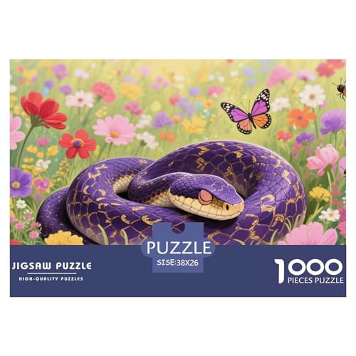 Cobra Puzzle 1000-teilige Schwer Puzzle Spielzeug Pädagogisches Spiel Impossible Herausforderung Spielzeug Für Erwachsene Kinder 38x26cm/1000pcs von CRKATXU