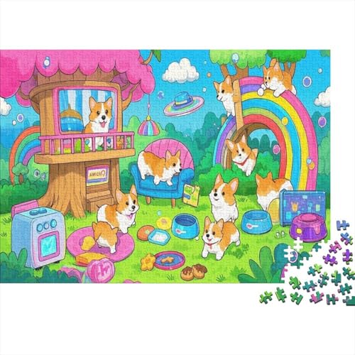 Corgi 1000 Teile Für Erwachsene Ab 14 Jahren Short Legs Round Eyes Healing Cute Pet Style with Playful Lively Vibe Grasslandstle Jigsaw Puzzle Boa Corgi 1000 Teile Für Erwachsene Ab 14 Jahren Short Legs Round Eyes Healing Cute Pet Style with Playful Lively Vibe Grasslandstle Jigsaw Puzzle Boa von CRKATXU
