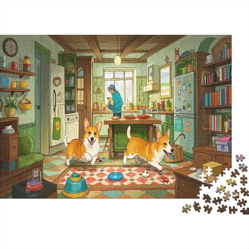 Corgi 1000 Teile Puzzle Für Erwachsene Und Kinder Ab 14 Jahren Short Legs Round Eyes Healing Cute Pet Style with Playful Lively Vibe Grasslandstle Corgi 1000 Teile Puzzle Für Erwachsene Und Kinder Ab 14 Jahren Short Legs Round Eyes Healing Cute Pet Style with Playful Lively Vibe Grasslandstle von CRKATXU