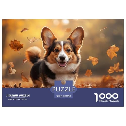 Corgi Puzzles 1000 Teile Schwer Puzzle Spielzeug Lernspiel Impossible Herausforderung Spielzeug Für Erwachsene Und Kinder in Bewährter 70x50cm/1000pcs von CRKATXU