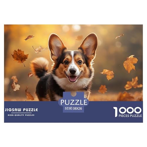 Corgi Puzzles 1000-teilige Schwer Puzzle Spielzeug Lernspiel Impossible Herausforderungsspielzeug Für Erwachsene Und Kinder in Bewährter 38x26cm/1000pcs von CRKATXU