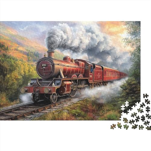 Dampfzug Puzzle 1000 Teile Schwer Puzzle Spielzeug Pädagogisches Spiel Impossible Herausforderung Spielzeug Für Erwachsene Und Kinder Ab 12 Jahren 1000pcs (75x50cm) von CRKATXU