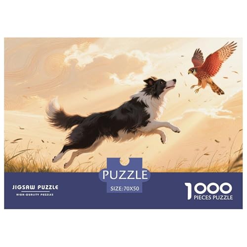 Der Border Collie Puzzle 1000-teilige Schwer Puzzle Spielzeug Pädagogisches Spiel Impossible Herausforderungsspielzeug Für Erwachsene Kinder 70x50cm/1000pcs Der Border Collie Puzzle 1000-teilige Schwer Puzzle Spielzeug Pädagogisches Spiel Impossible Herausforderungsspielzeug Für Erwachsene Kinder 70x50cm/1000pcs von CRKATXU