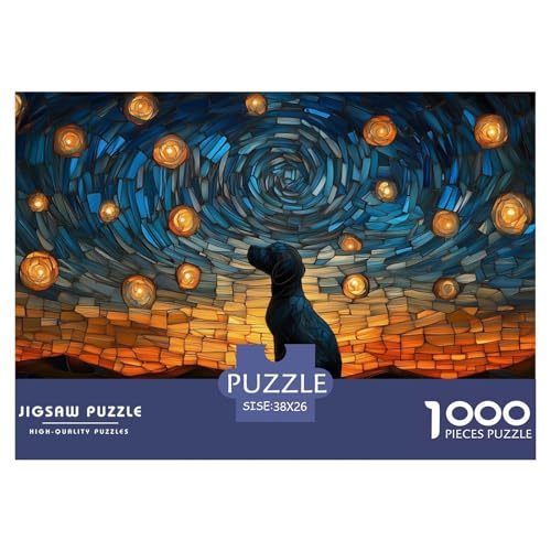 Der Labrador Retriever Puzzles 1000 Teile Schwer Puzzle Spielzeug Lernspiel Impossible Herausforderung Spielzeug Für Erwachsene Und Kinder Ab 14 Jahren 38x26cm/1000pcs von CRKATXU