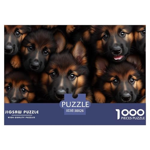 Deutscher Schäfers Puzzles 1000 Teile Schwer Puzzle Spielzeug Lernspiel Impossible Herausforderungsspielzeug Für Erwachsene Und Kinder in Bewährter 38x26cm/1000pcs von CRKATXU