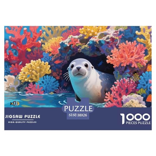 Dichtung Puzzle 1000 Teile Schwer Puzzle Spielzeug Pädagogisches Spiel Impossible Herausforderungsspielzeug Für Erwachsene Kinder 38x26cm/1000pcs von CRKATXU