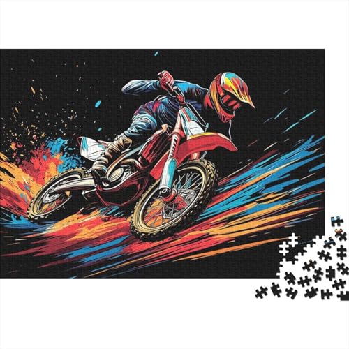Dirt Bike Puzzle 1000 Teile Schwer Puzzle Spielzeug Lernspiel Impossible Herausforderung Spielzeug Für Erwachsene Und Kinder Ab 14 Jahren 1000pcs (75x50cm) von CRKATXU