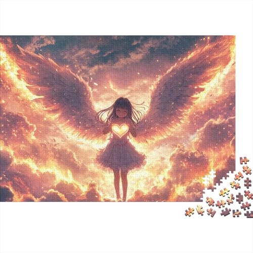 Engel Puzzles 1000 Teile Schwer Puzzle Spielzeug Lernspiel Impossible Herausforderungsspielzeug Für Erwachsene Und Kinder in Bewährter 1000pcs (75x50cm) von CRKATXU