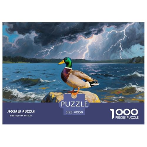 Ente Puzzles 1000 Teile Schwer Puzzle Spielzeug Pädagogisches Spiel Impossible Herausforderung Spielzeug Für Erwachsene Und Kinder in Bewährter 70x50cm/1000pcs von CRKATXU