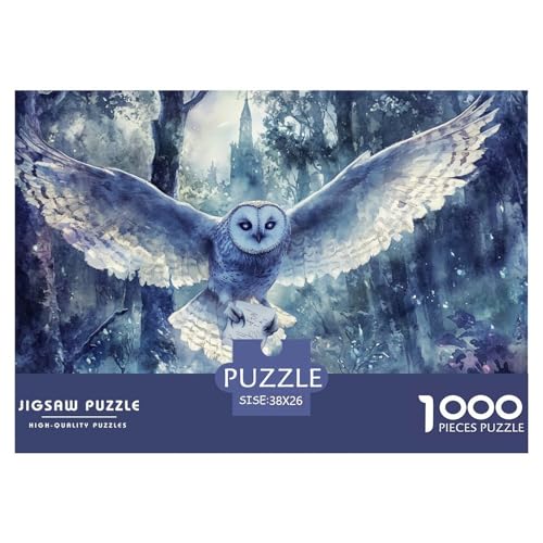 Eule Puzzle 1000 Teile Schwer Puzzle Spielzeug Lernspiel Impossible Herausforderungsspielzeug Für Erwachsene Und Kinder Ab 14 Jahren 38x26cm/1000pcs von CRKATXU