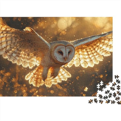 Eule Puzzle 1000 Teile Schwer Puzzle Spielzeug Pädagogisches Spiel Impossible Herausforderung Spielzeug Für Erwachsene Und Kinder in Bewährter 1000pcs (75x50cm) von CRKATXU