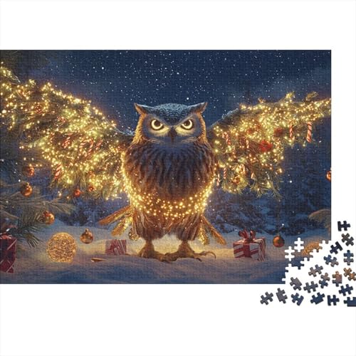Eule Puzzle 1000-teilige Schwer Puzzle Spielzeug Lernspiel Impossible Herausforderung Spielzeug Für Erwachsene Und Kinder Ab 14 Jahren 1000pcs (75x50cm) von CRKATXU