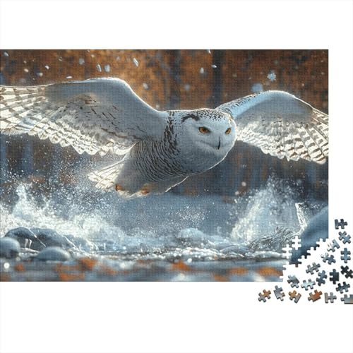 Eule Puzzle 1000-teilige Schwer Puzzle Spielzeug Pädagogisches Spiel Impossible Herausforderungsspielzeug Für Erwachsene Kinder 1000pcs (75x50cm) von CRKATXU