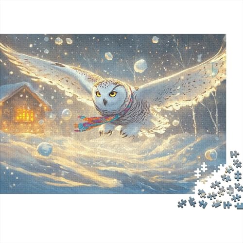 Eule Puzzle 1000-teilige Schwer Puzzle Spielzeug Pädagogisches Spiel Impossible Herausforderungsspielzeug Für Erwachsene Und Kinder in Bewährter 1000pcs (75x50cm) von CRKATXU