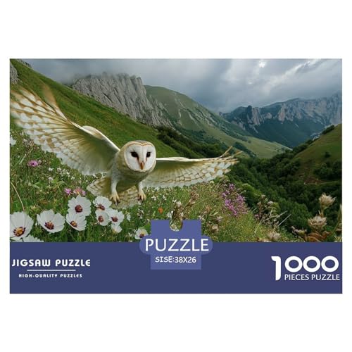 Eule Puzzles 1000 Teile Schwer Puzzle Spielzeug Lernspiel Impossible Herausforderung Spielzeug Für Erwachsene Und Kinder in Bewährter 38x26cm/1000pcs von CRKATXU