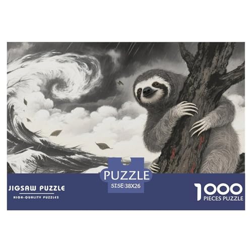 Faulheit Puzzle 1000-teilige Schwer Puzzle Spielzeug Pädagogisches Spiel Impossible Herausforderungsspielzeug Für Erwachsene Und Kinder Ab 14 Jahren 38x26cm/1000pcs von CRKATXU
