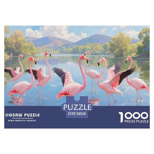 Flamenco Puzzles 1000 Teile Schwer Puzzle Spielzeug Lernspiel Impossible Herausforderung Spielzeug Für Erwachsene Und Kinder in Bewährter 38x26cm/1000pcs von CRKATXU