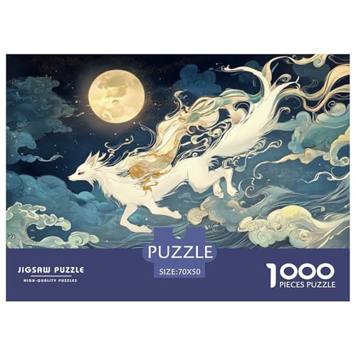 Fox Puzzles 1000 Teile Schwer Puzzle Spielzeug Lernspiel Impossible Herausforderung Spielzeug Für Erwachsene Kinder 70x50cm/1000pcs von CRKATXU