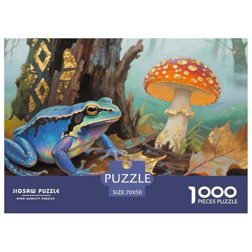Gift Dart Frosch Puzzles 1000 Teile Schwer Puzzle Spielzeug Lernspiel Impossible Herausforderung Spielzeug Für Erwachsene Und Kinder in Bewährter 70x50cm/1000pcs von CRKATXU