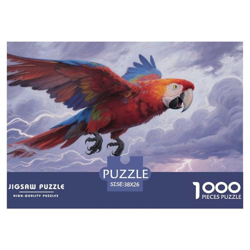 Guacamayo Puzzles 1000 Teile Schwer Puzzle Spielzeug Lernspiel Impossible Herausforderungsspielzeug Für Erwachsene Und Kinder in Bewährter 38x26cm/1000pcs von CRKATXU